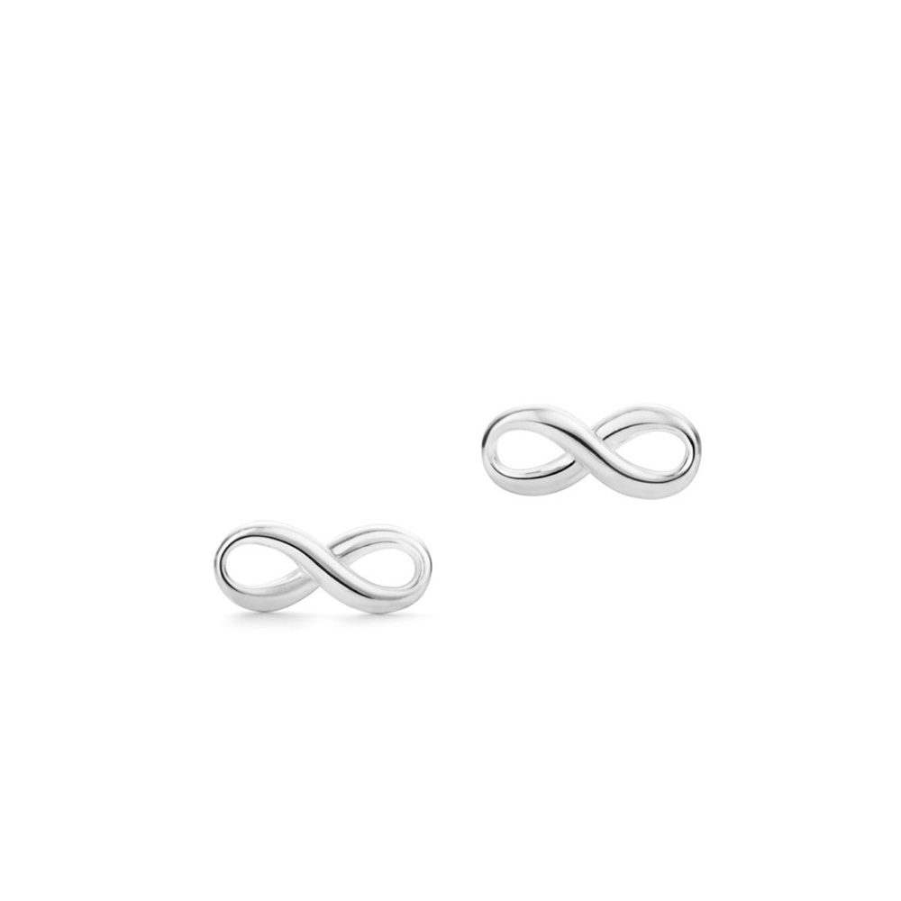 NIB Tiffany & Co Silver Infinity Stud Earrings
